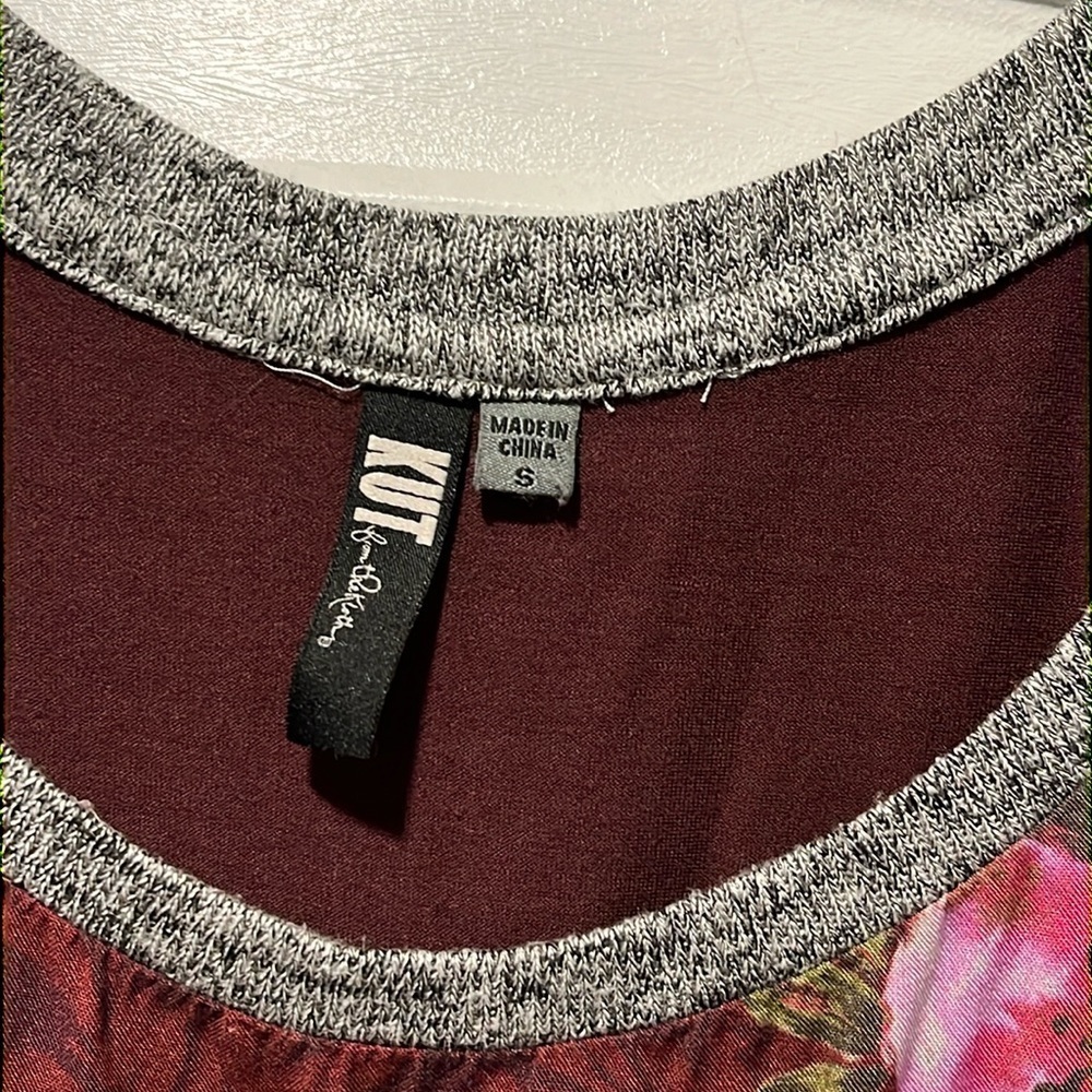 Kut from the Kloth long sleeved mixed media top small - Picture 2 of 4